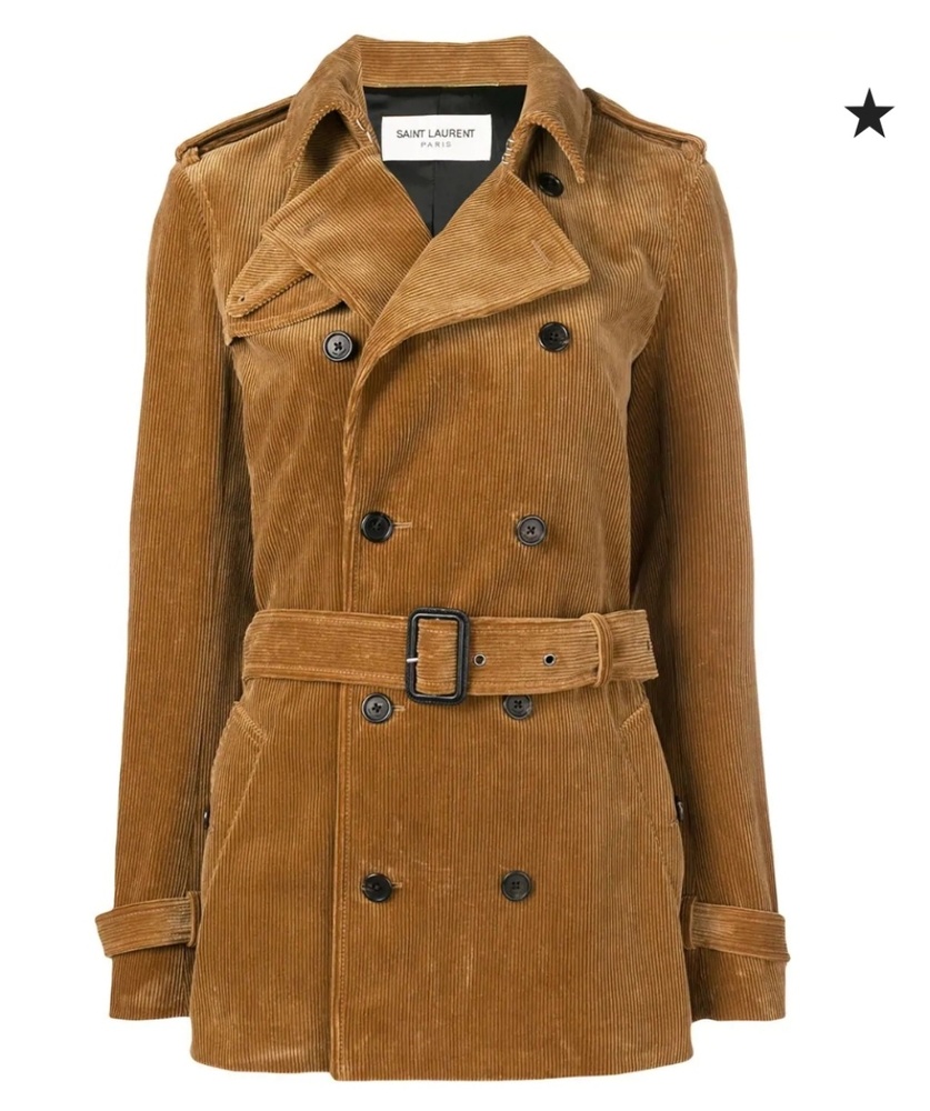 Saint Laurent New Corduroy Trenchcoat